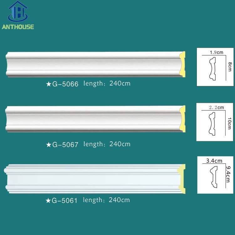 Polyurethane PVC PU skirting board for decoration cheap waterproof PU skirting board skirting board cover FOR HOME DECOR