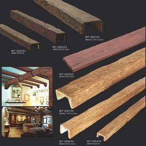 Wholesale Light Weight polyurethane foam Faux Wood Beams pu artificial wood beams for home Ceiling Decoration