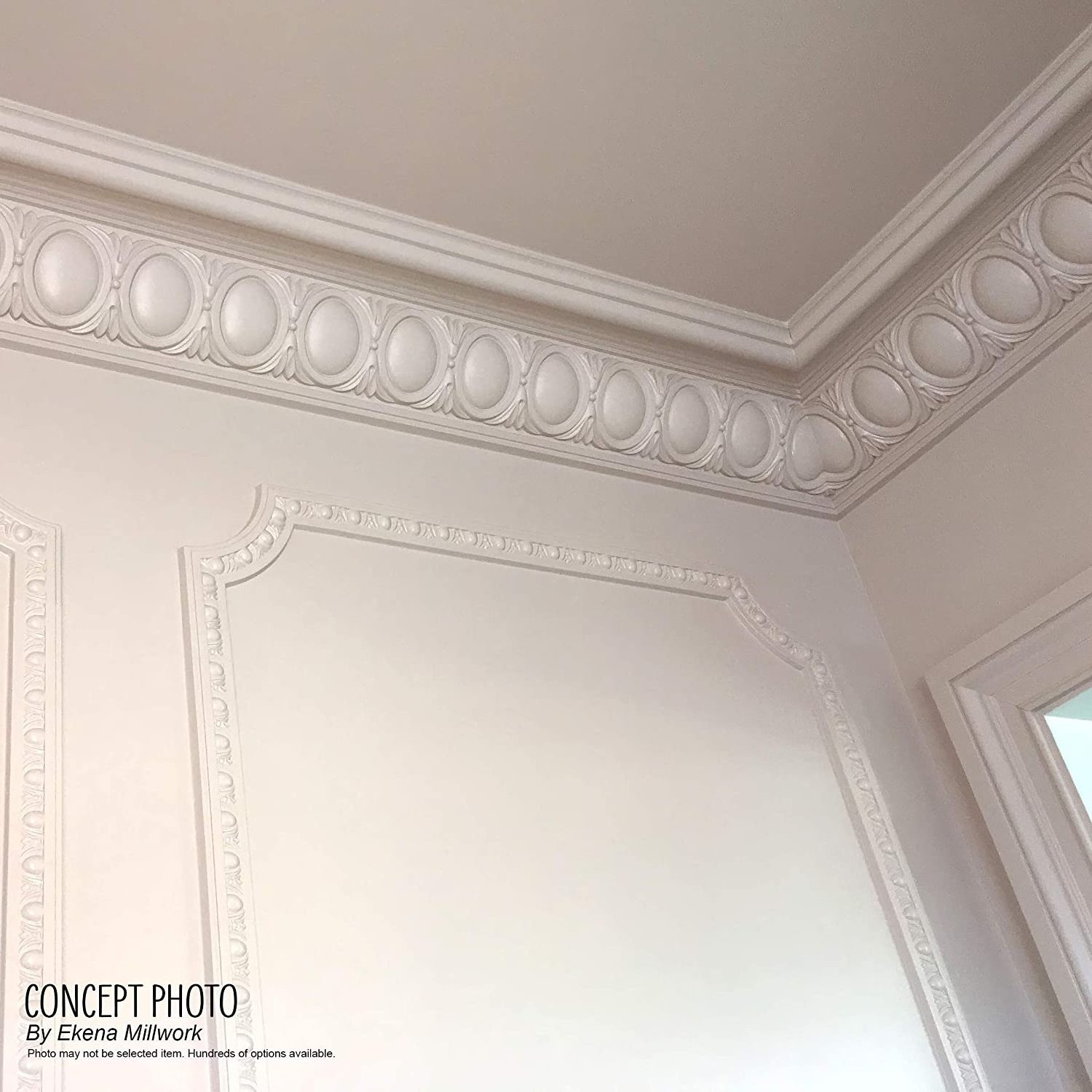 Interior PU Foam Cornice Fireproof Moulding With Pop Design Flexible Crown Molding Trim for Furniture Door Picture Frame