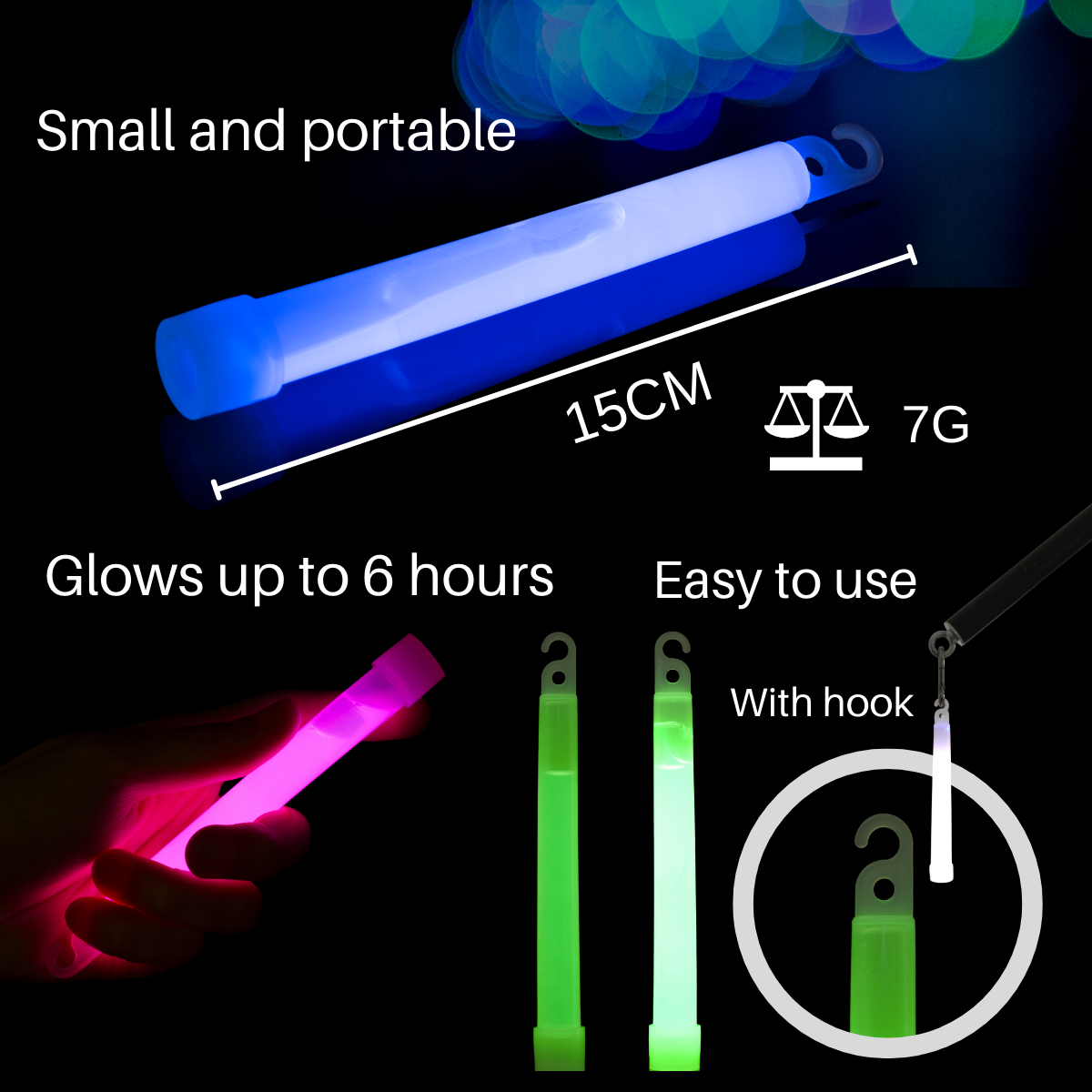 Anthrive Glow Sticks Bulk Wholesale 6 Inch Light Glow Stick Emergency Safety Rescue Survival Camping Outdoor Light Stick