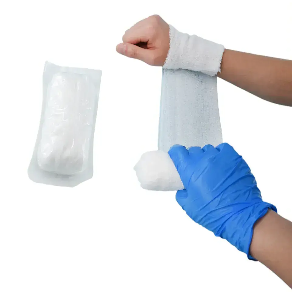 Anthrive 4.5 Inches X 4.1Yards 6ply Sterile Medical Cotton Fluff Gauze Roll Krinkle Kerlix Type Gauze Bandage Roll