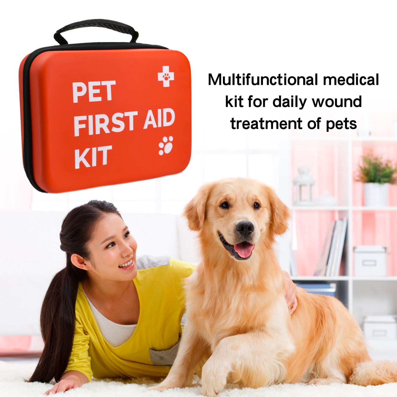 Anthrive Home Outdoor Travel First Aid Kit Eco Wholesale Eva Bag Veterinary Emergency Dog Travel Kit Cat Dog Pet First Aid Kit