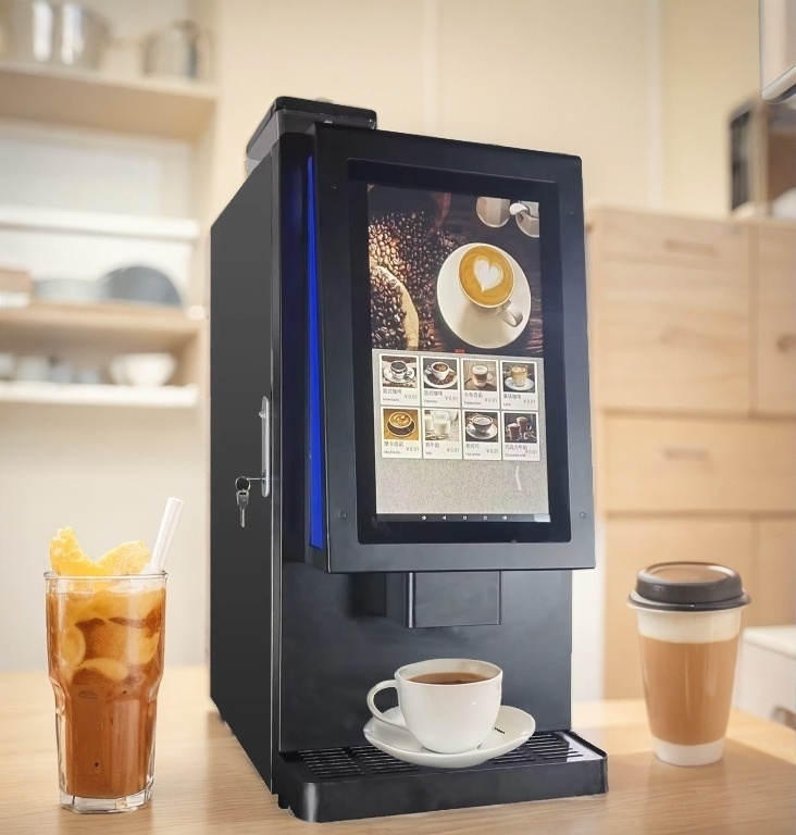 Household Luxury Automatic Bean To Cup Commercial Intelligent Espresso Coffee Maker Vending Machine