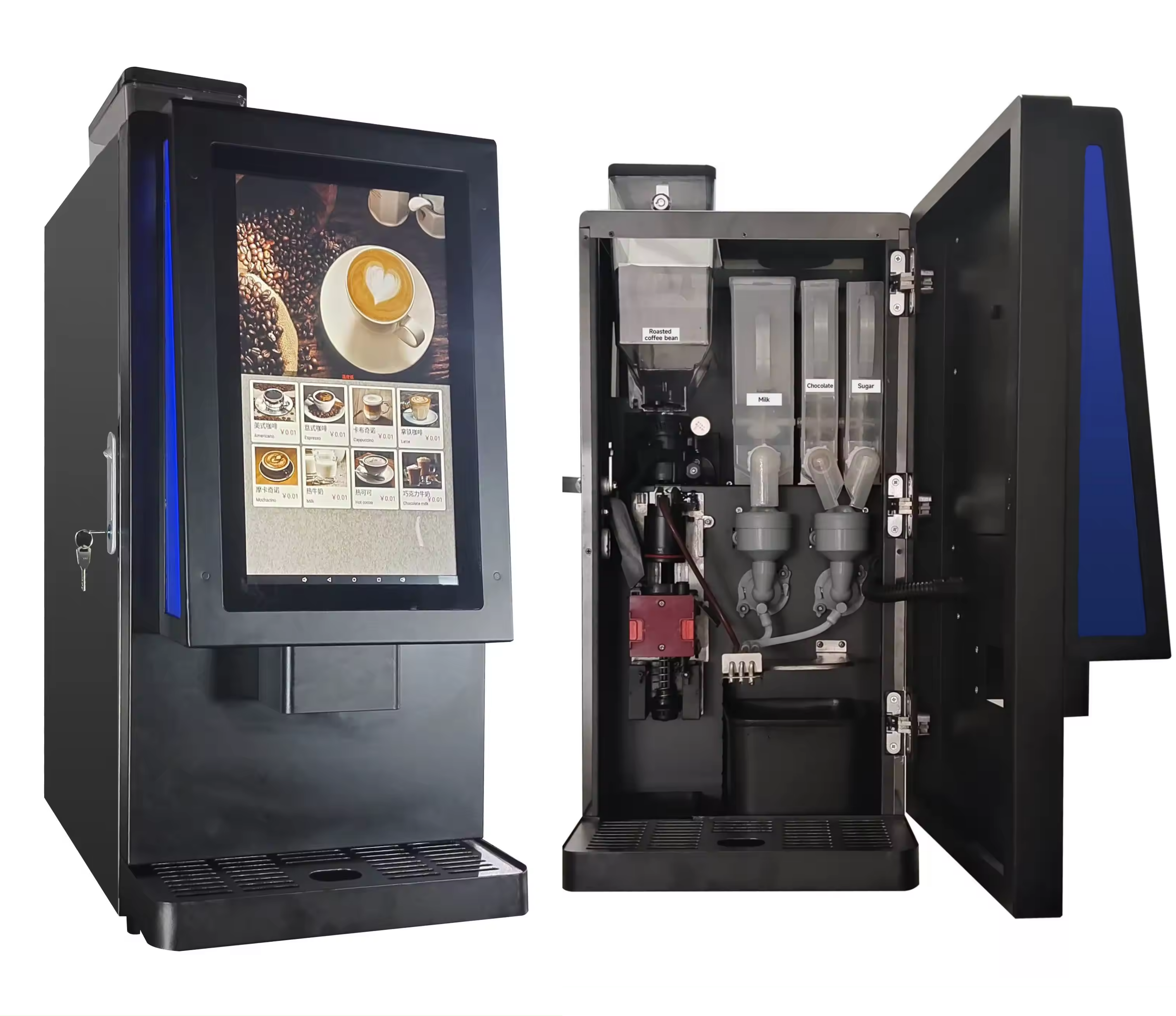 Fully Automatic Commercial Intelligent Touch Control Espresso Coffee Maker Vending Machine