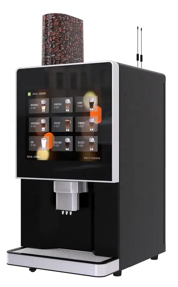 Best Selling Luxury Big Capacity 1600W Metal Commercial Instant Coffee Vending Machine