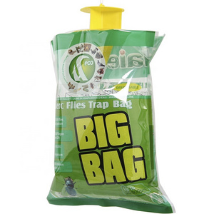 Fly trap with water soluble bait powder plastic fly catcher bag Outdoor Disposable Fly Trap