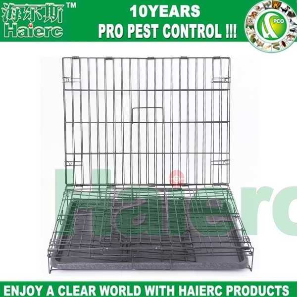 Haierc Pet folding Crates Puppy Dog Cat metal foldable cages 24 30 36 42 48 inch dog house