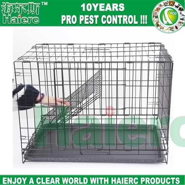 Haierc Pet folding Crates Puppy Dog Cat metal foldable cages 24 30 36 42 48 inch dog house