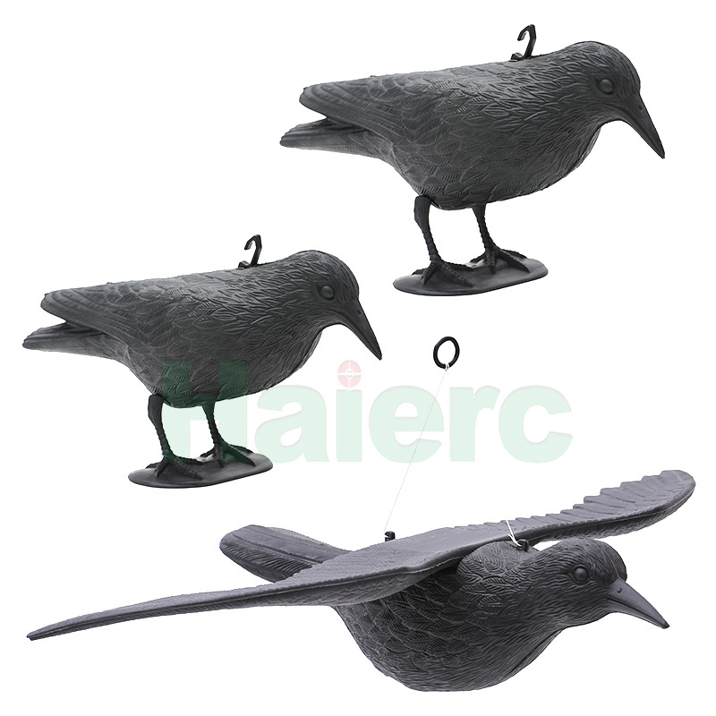 Haierc Outdoor Black Plastic Crow for Hunting