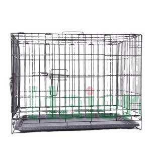 Haierc Pet folding Crates Puppy Dog Cat metal foldable cages 24 30 36 42 48 inch dog house