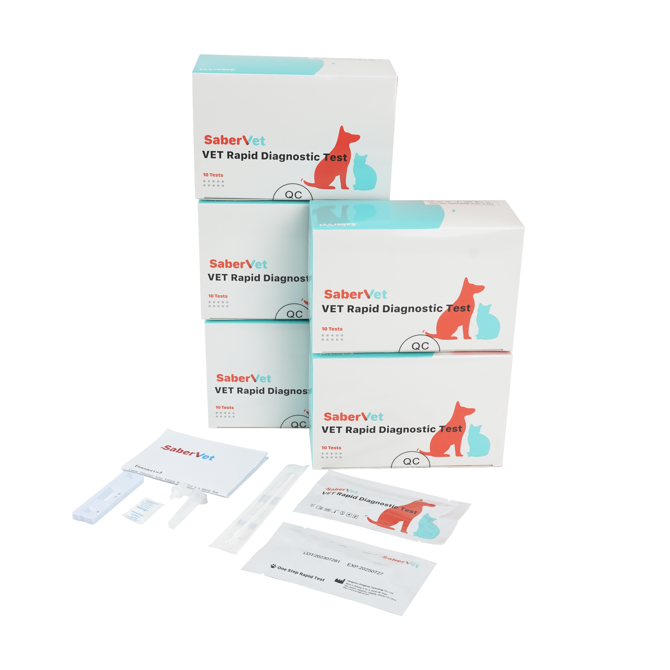 vet diagnostics testkit Veterinary Instrument pet Canine Adenovirus II Antigen Rapid Test CAV dog test