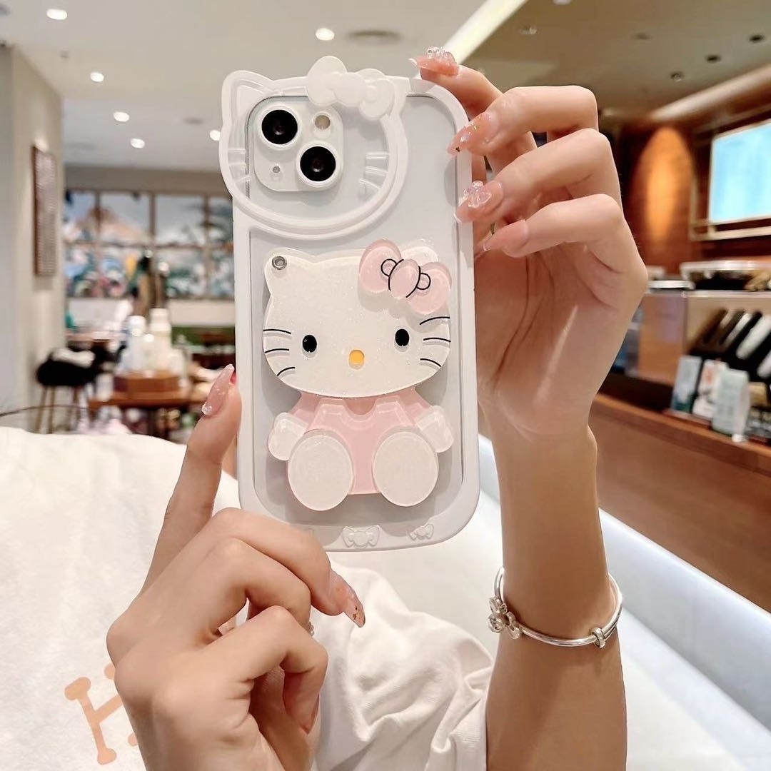 Antiman Hello Cute kitty shockproof mobile-phone-case-mold 3d Silicone mobile phone case for iphone 14 13 pro max xr 12 11