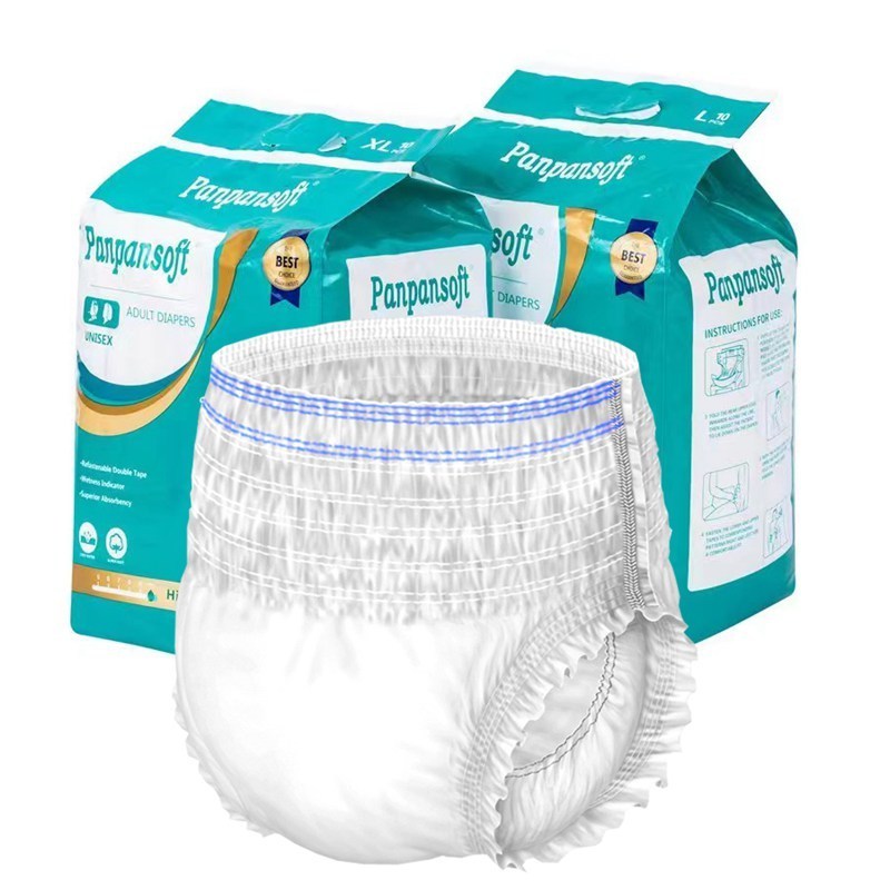 Panpansoft Super Soft Cotton Disposable Baby Nappies Cheapest Adult Diaper Pants Wholesale Adult Diaper