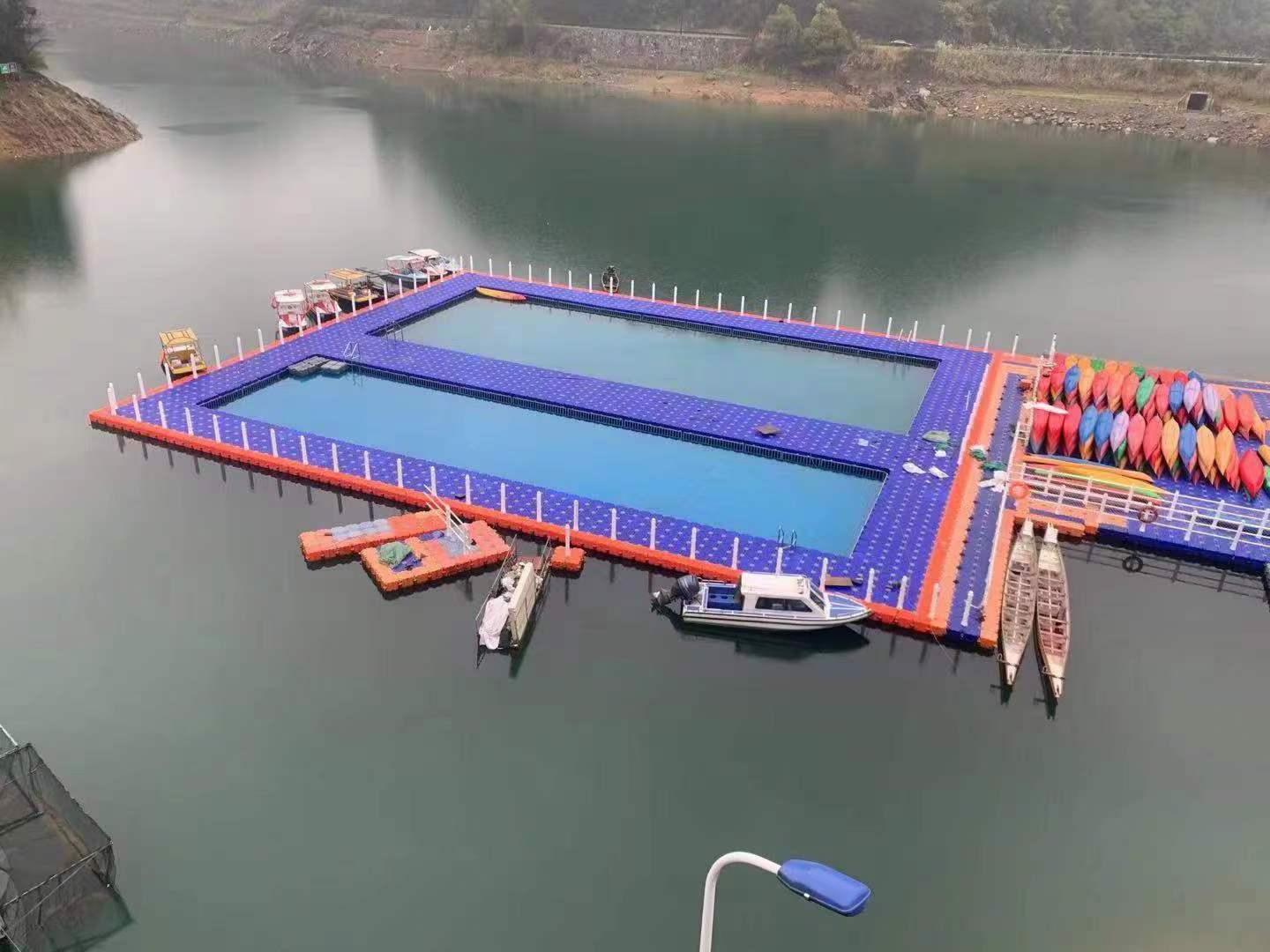 plastic modular pontoon dock floating bridge floating jet ski docks for ...