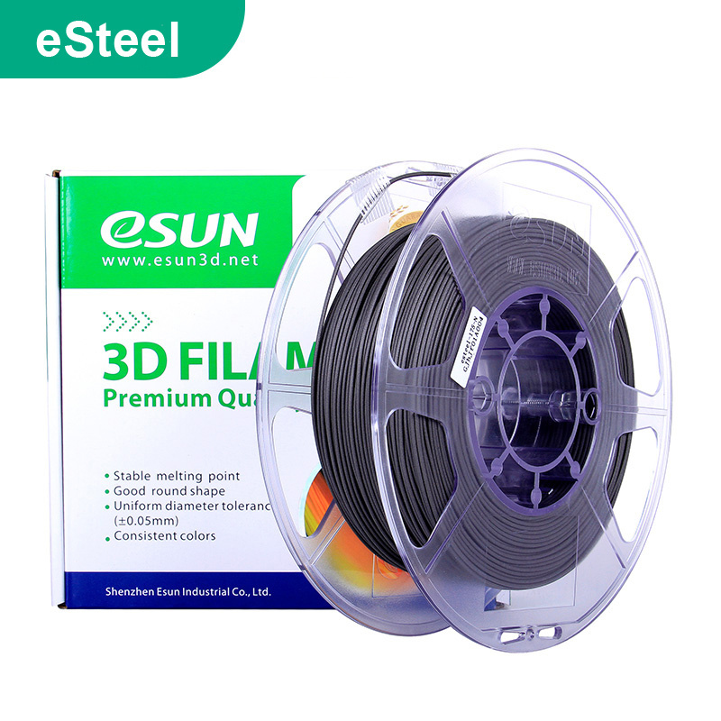 Hot Sell Esun 1.75mm 2.85mm High quality Smooth printed 3d printer PLA filament stainless steel color metal