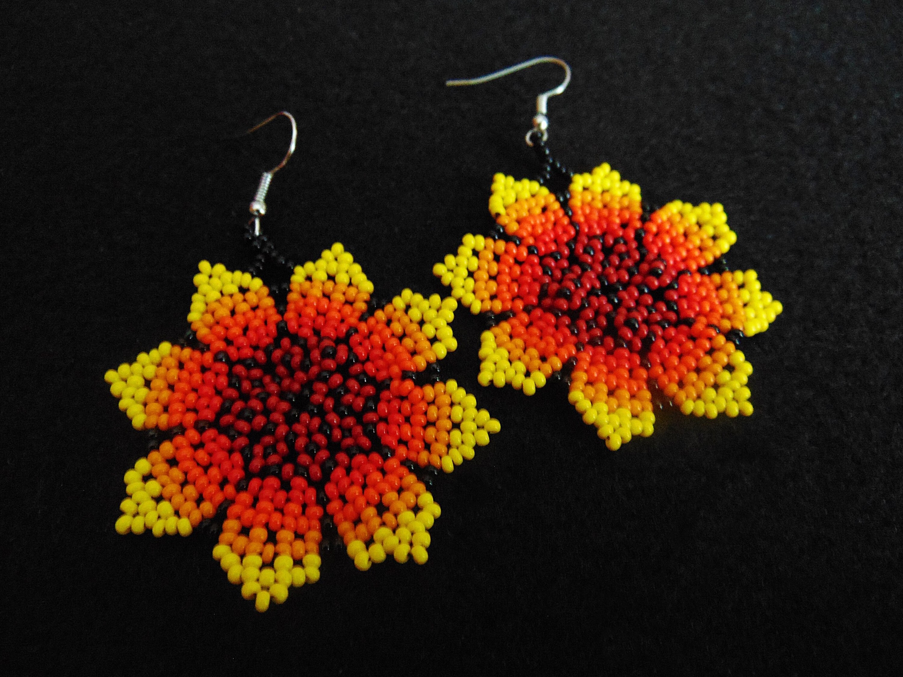 Fashion Jewelry Seed Bead Embroidered Earrings From India Handmade Multi Color Earrings For Women And Girls