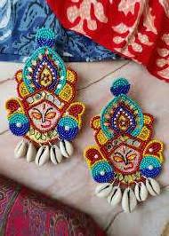 Fashion Jewellery Embroidery Earrings from India Handmade Beaded Earrings for Women and Girls from India  Exporter