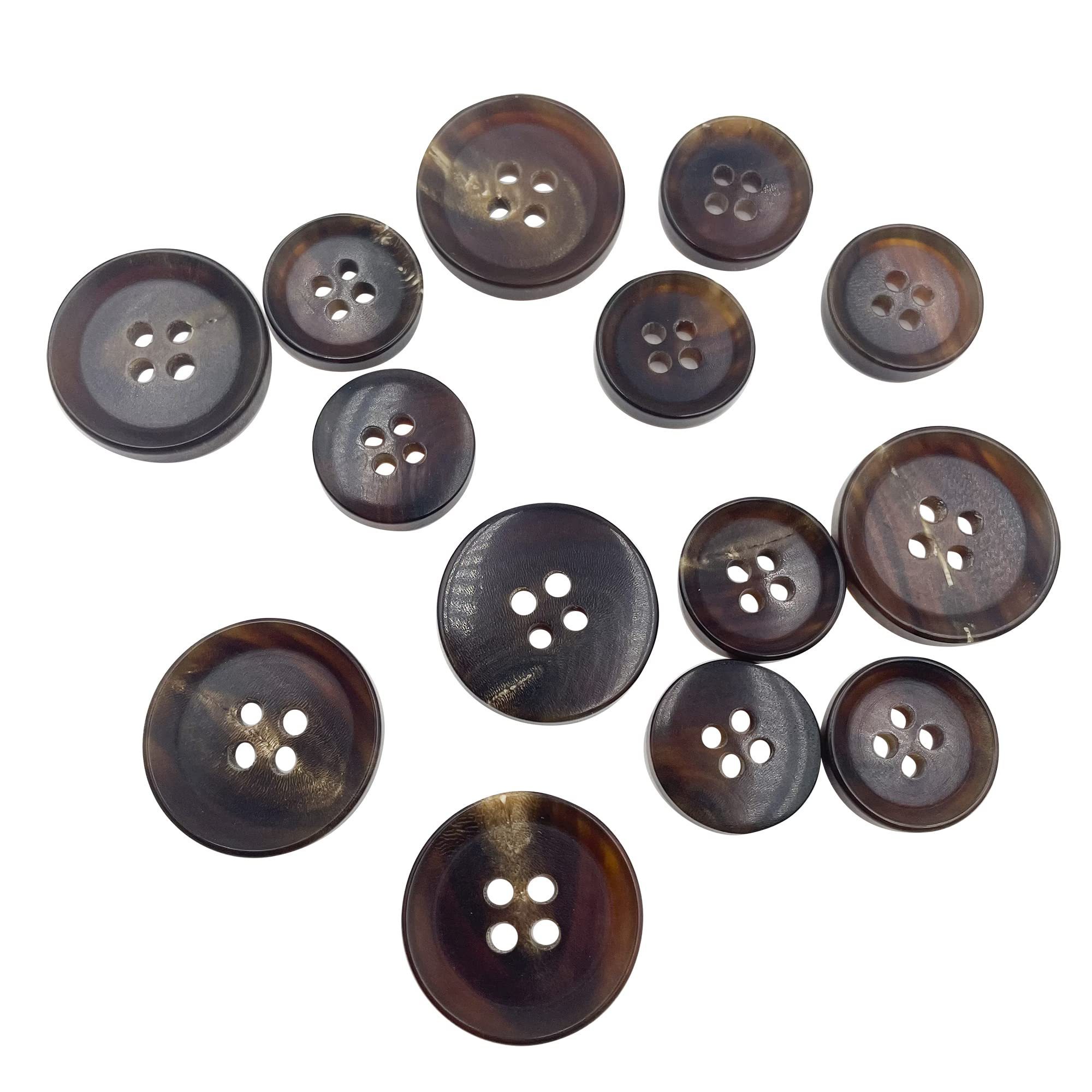 Handmade Product Natural Buffalo Horn Buttons Cheap Price Row Horn Button With Hole Horn Agate Button New Design