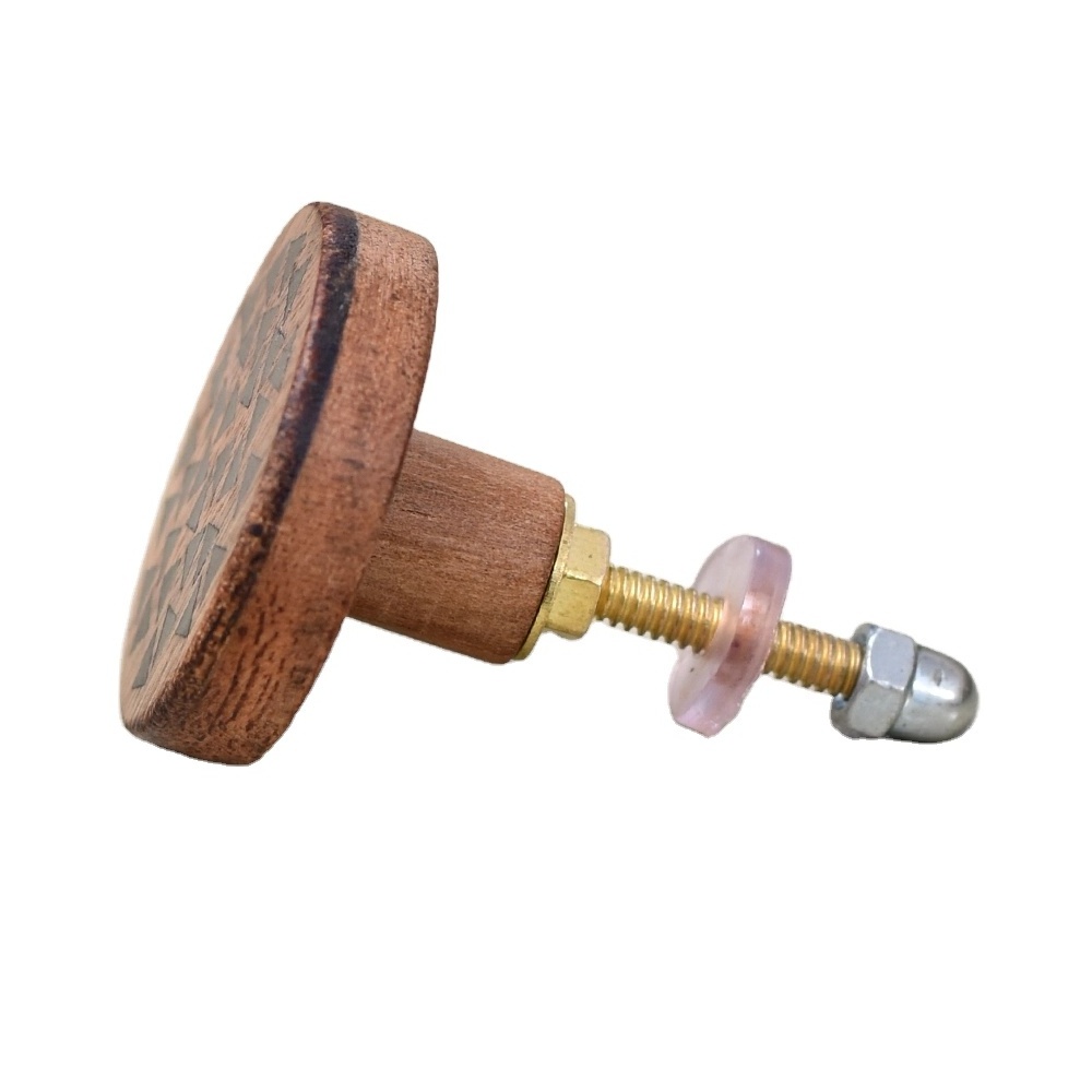 Handmade Knob Handle With Wooden Resin Brass Round Shape Door Knob Handles For Sale In Whole Sale Price From India