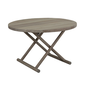 Sandblasted and wire brushed rustic solid elm wooden folding restaurant wood table dining tables