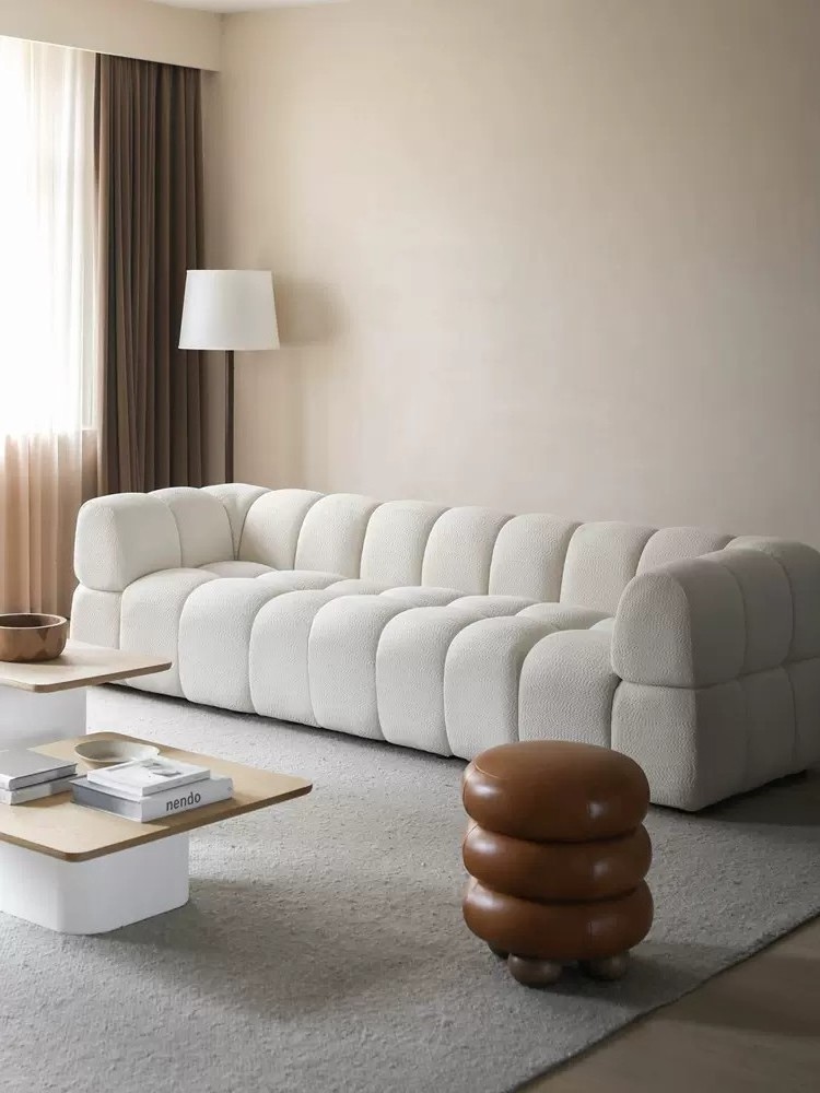 French wohnzimmer beige living room set comfortable white sectional modular l shape sofa designer cloud couch nordic sofa