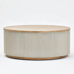 Nordic minimalist style oak birch round luxury coffee table coffee tables for home