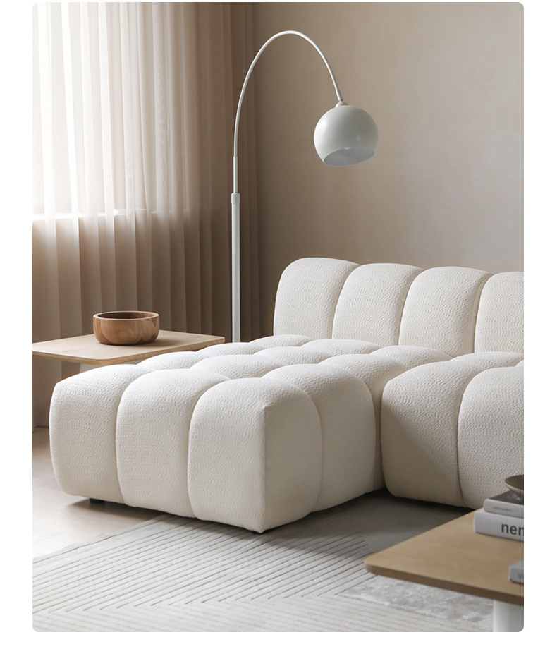 French wohnzimmer beige living room set comfortable white sectional modular l shape sofa designer cloud couch nordic sofa