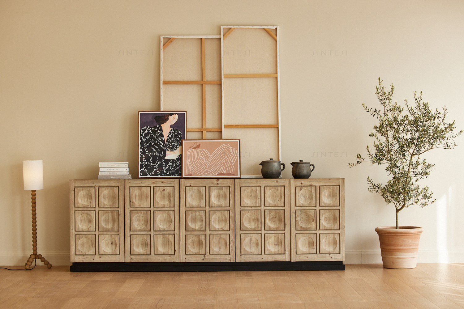 French Country Antique Farmhouse Furniture Recycled Pine Birch Sideboard Perfect Living Room Solid Wood Kitchen Cabinets