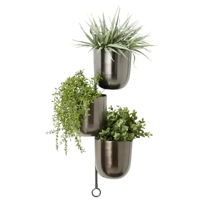 Hot Selling New Look Hanging Planter Umbrella Shaped Metal Iron Galvanized Finished Decorative Planter Hammered Design