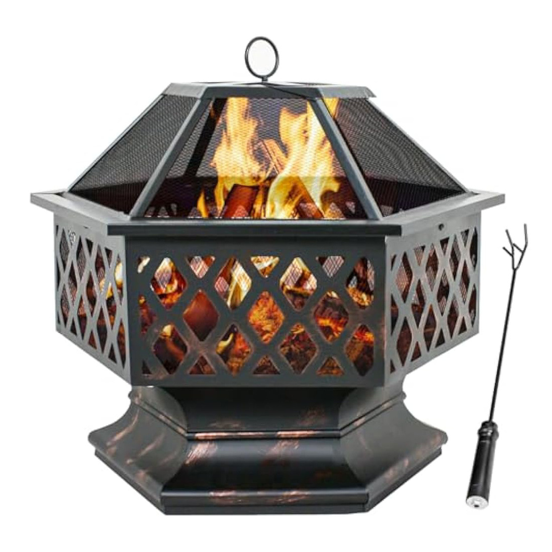 Round Fire Pit Is A Piece Of Must Have Equipment In Your Beautiful Backyard Sitting Metal Fire Pit For Garden Bonfire Burning