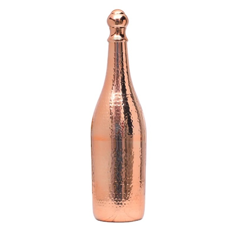 Copper Bottle Sturdy Multifunction Copper Stainless Steel Water Bottle With Hammered Design Large Shape Kitchenware Water Bottle