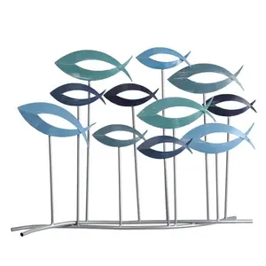 High Quality New Fish Shape Modern Metal Sculpture elegant For home Decoration New Latest Ornaments In Wholesale