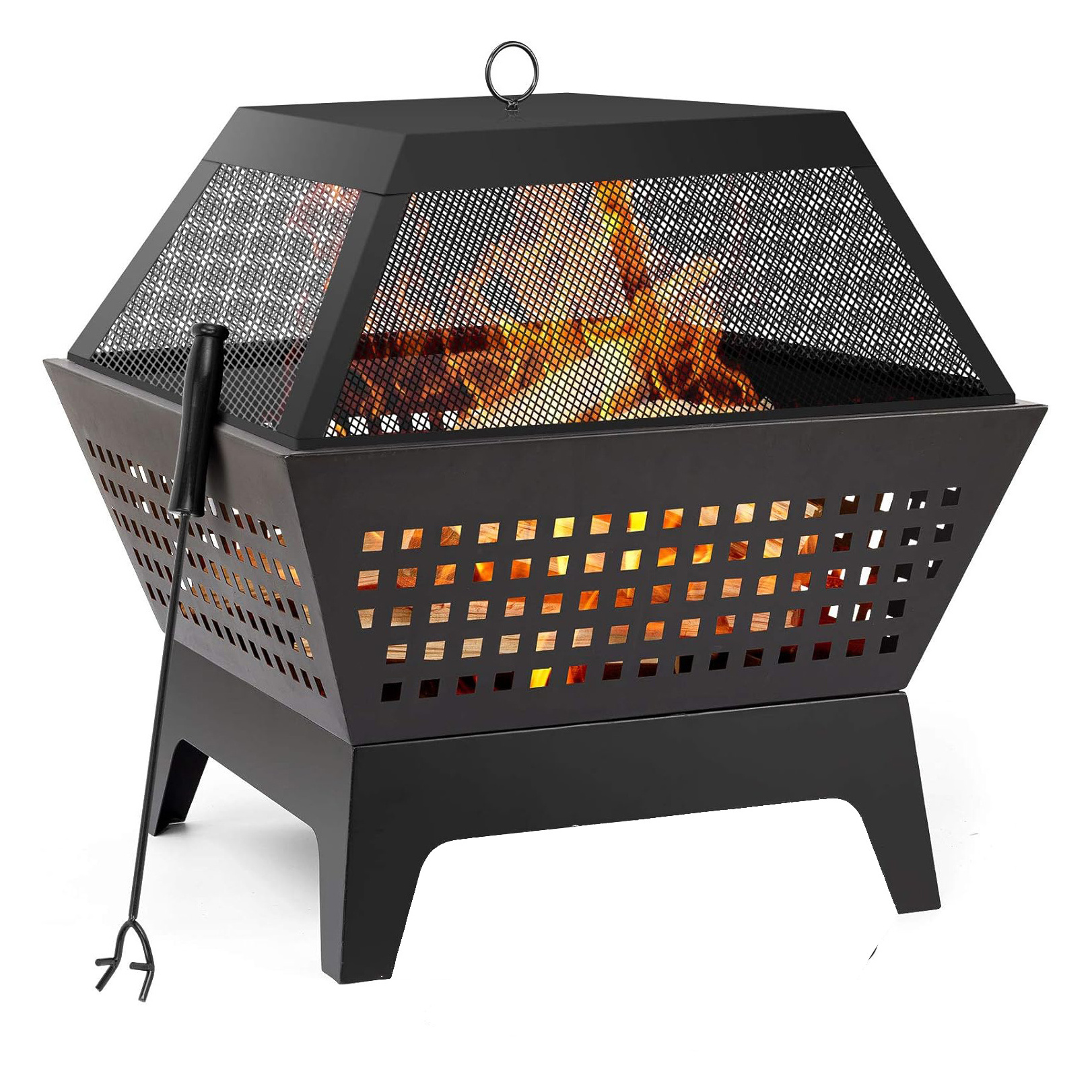 Latest Arrival Premium Hot Sale Garden Stove Metal Iron Fire Pit Outdoor Wood Burning Tripod Fire Pit Grill Wood Burner