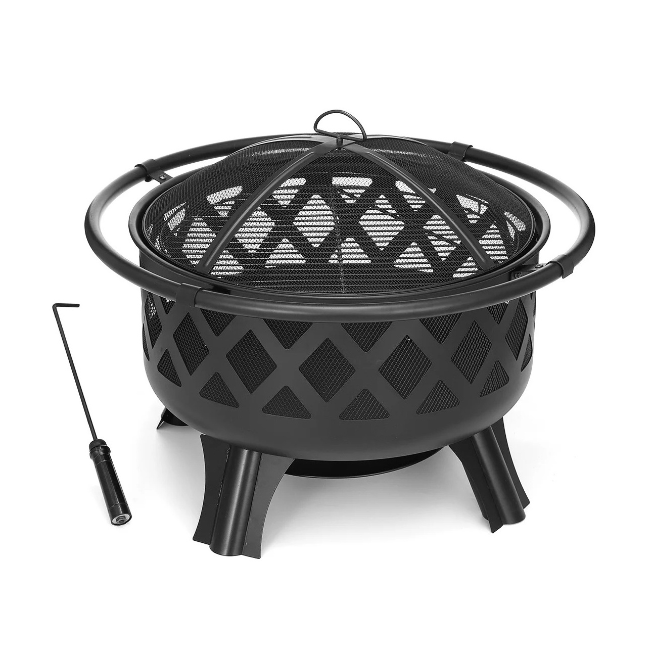 New Look Hot Sale Fire Pit for Outdoors Large Wood-Burning Fire Pit with Moon and Stars Perfect for Patio and Backyard Bonfires