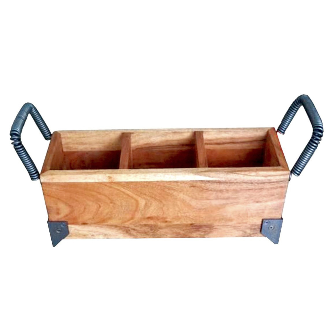 Industry Trending Three Shelving Storage Racks Units Metal Utensils Holder Wooden With Polished Home Tabletop Kitchenware Supply