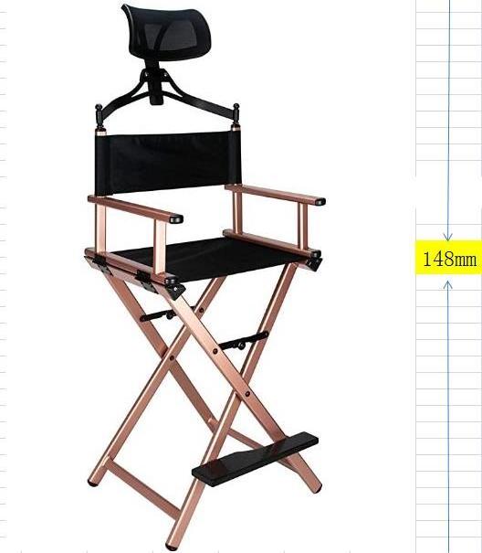 Antlu Aluminum Alloy Frame Portable Foldable Barber Chair Professional Director Chair with Head Pillow Makeup Artist Chair