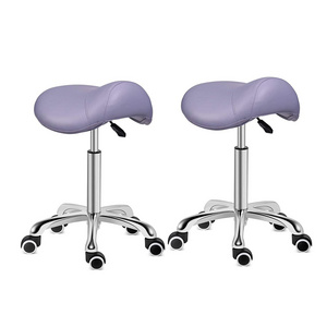 Antlu Ergonomic Stool Chair for Lab Clinic Dentist Massage Office Kitchen Hairdressing Barber Purple Beauty Salon Saddle Stool