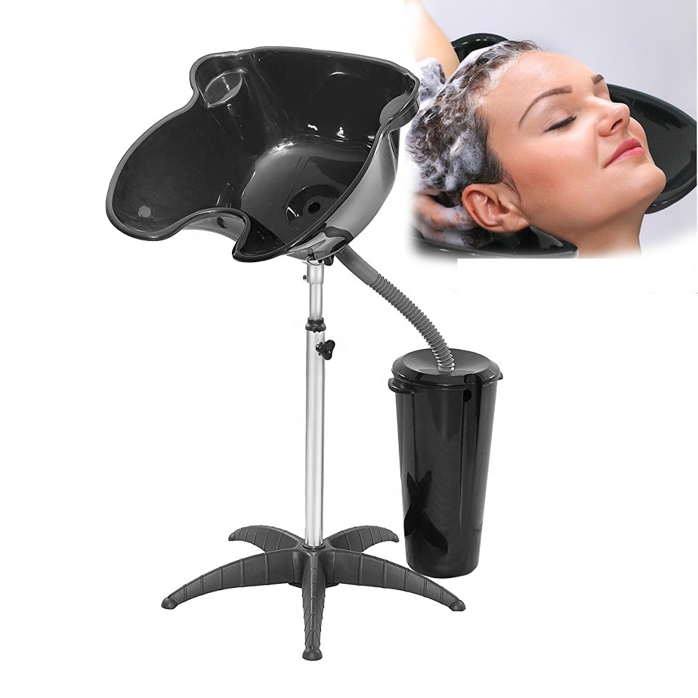 Portable Adjustable Washing Mobile Shampoo Sink Basin Plastic Salon Deep Shampoo Bowl Hair Wash Shampoo Basins