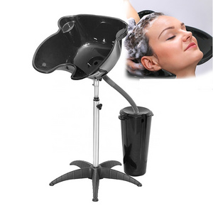 Portable Adjustable Washing Mobile Shampoo Sink Basin Plastic Salon Deep Shampoo Bowl Hair Wash Shampoo Basins