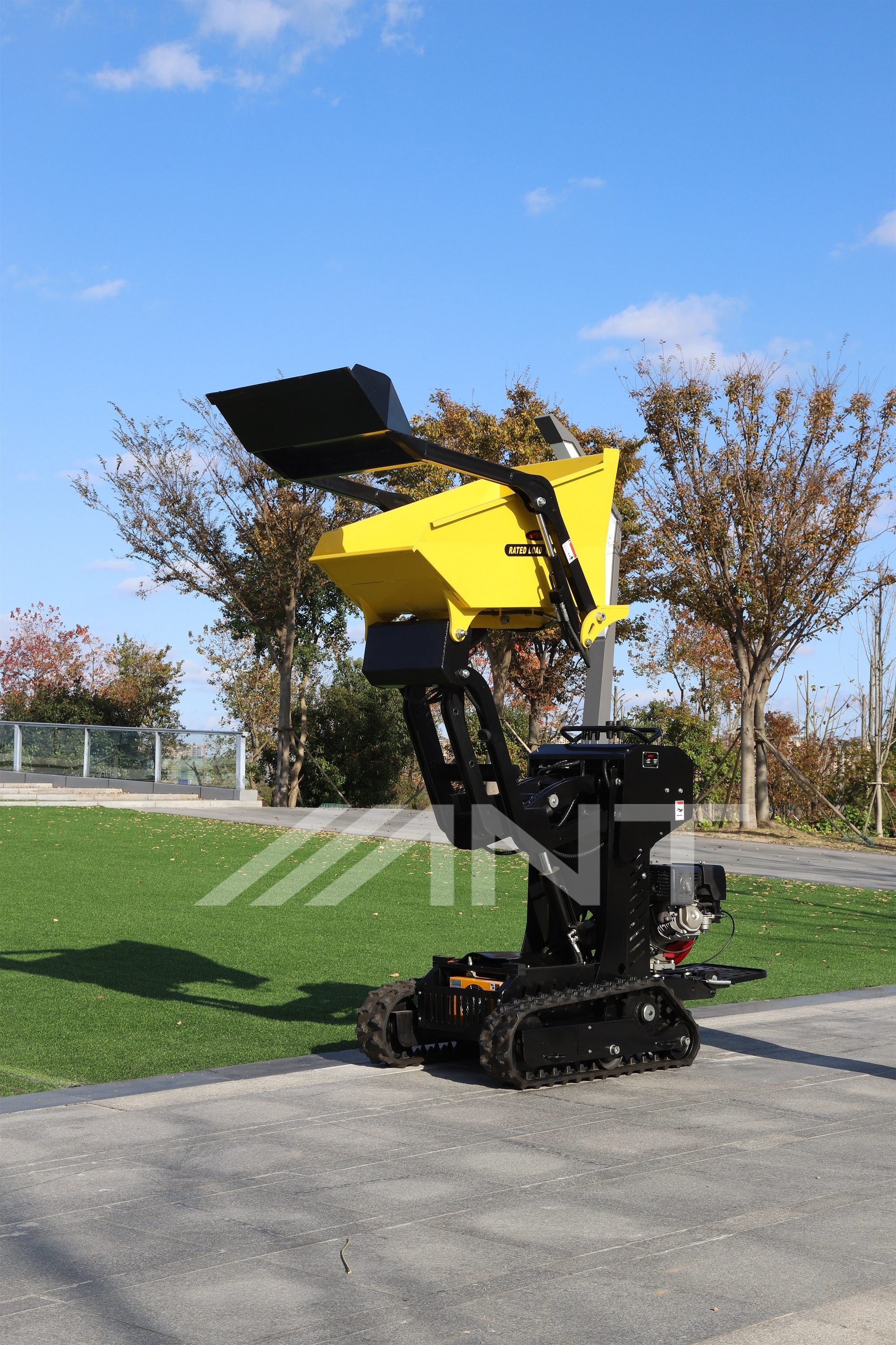 ANT BY600 Mini Dumper Multifunctional Crawler Power Barrow with Self-Loading for Home Use Featuring Motor Gear Bearing