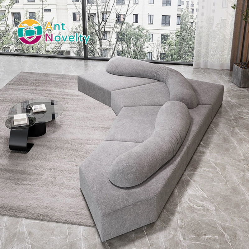 AntNovelty Modern Design Pack Bear Sofa White Fabric Living Room Sectional on the rocks Modular Sofa Set