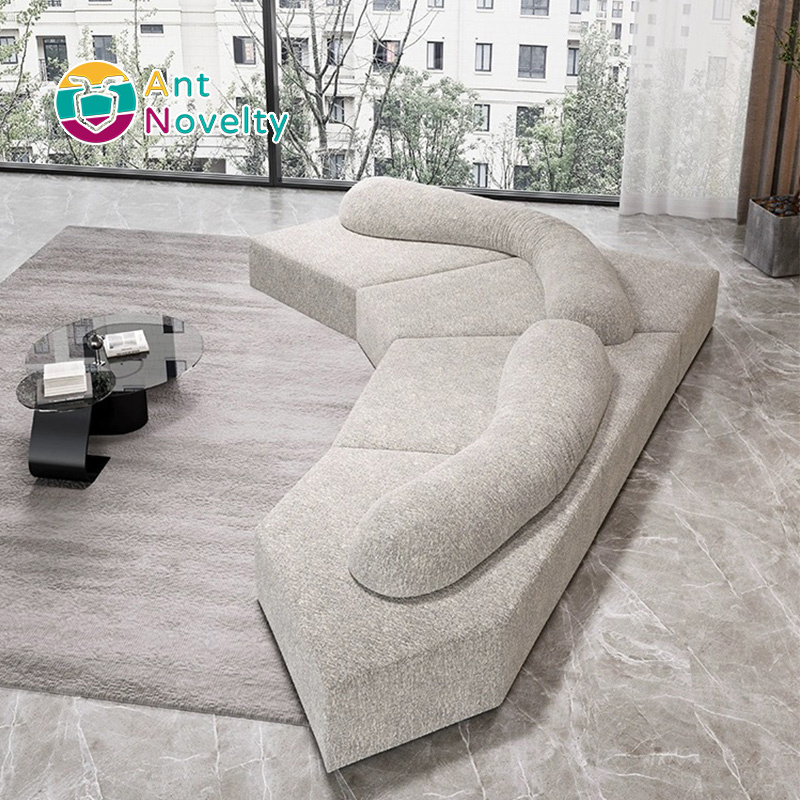 AntNovelty Modern Design Pack Bear Sofa White Fabric Living Room Sectional on the rocks Modular Sofa Set