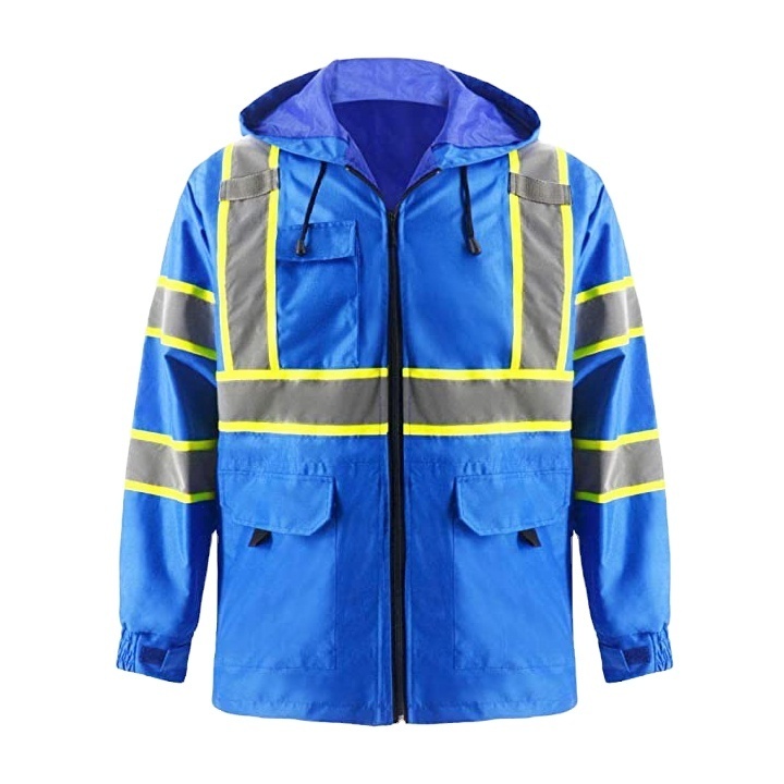 Cheap Safety Hi-vis Work Safety Jacket Mens Two Tone High Visibility Waterproof  Reflective Jacket