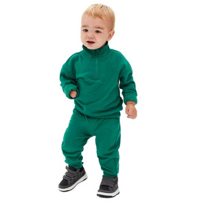 2023 Kids Sweat Suits Wholesale Beautiful Kids Winter Sweatsuit Set Custom Logo Kid Clothing Set 100% Cotton Sweat