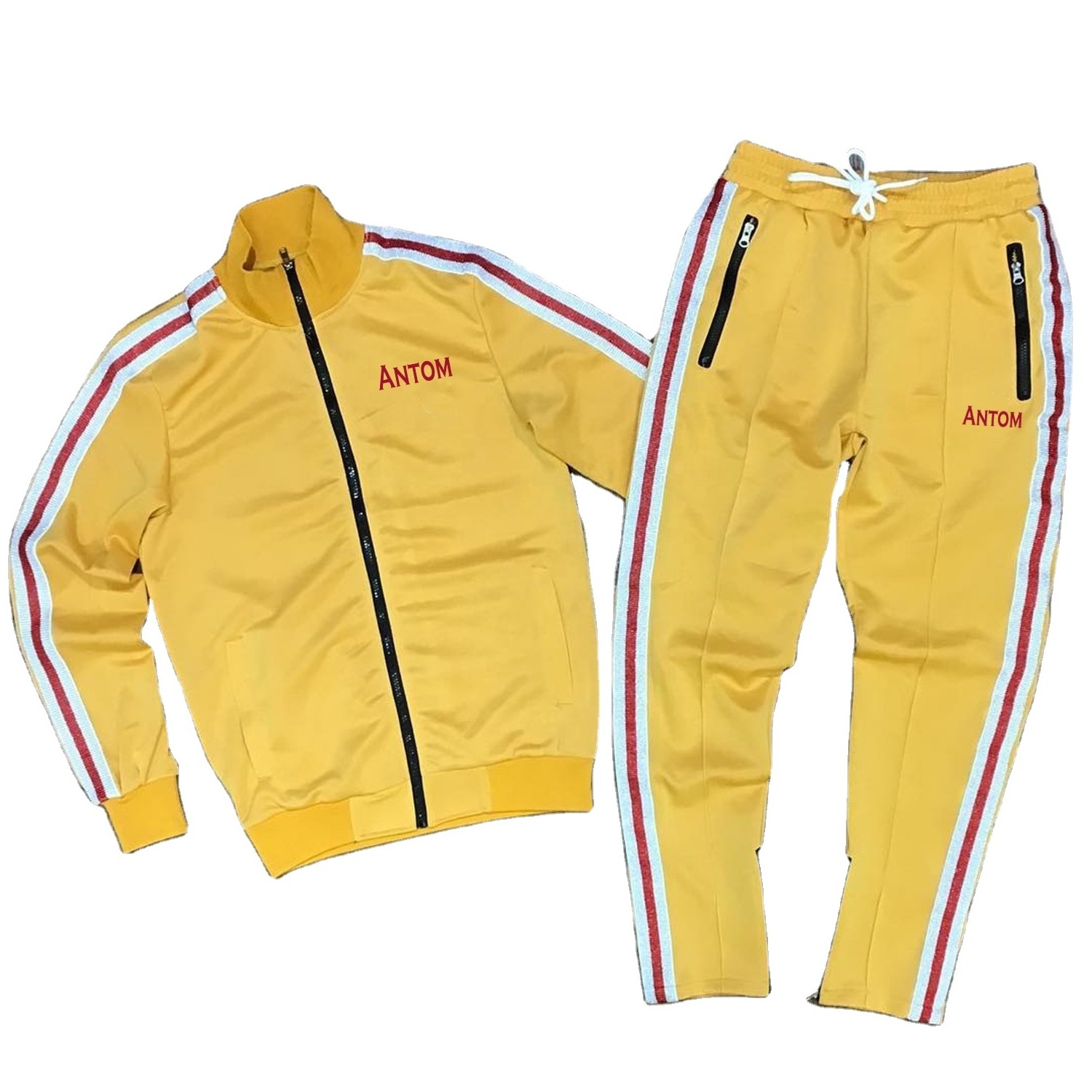 High Quality Plain Tracksuit / Warm Tracksuit / White Tracksuit sweatsuit Jogging suits Made by Antom Enterprises