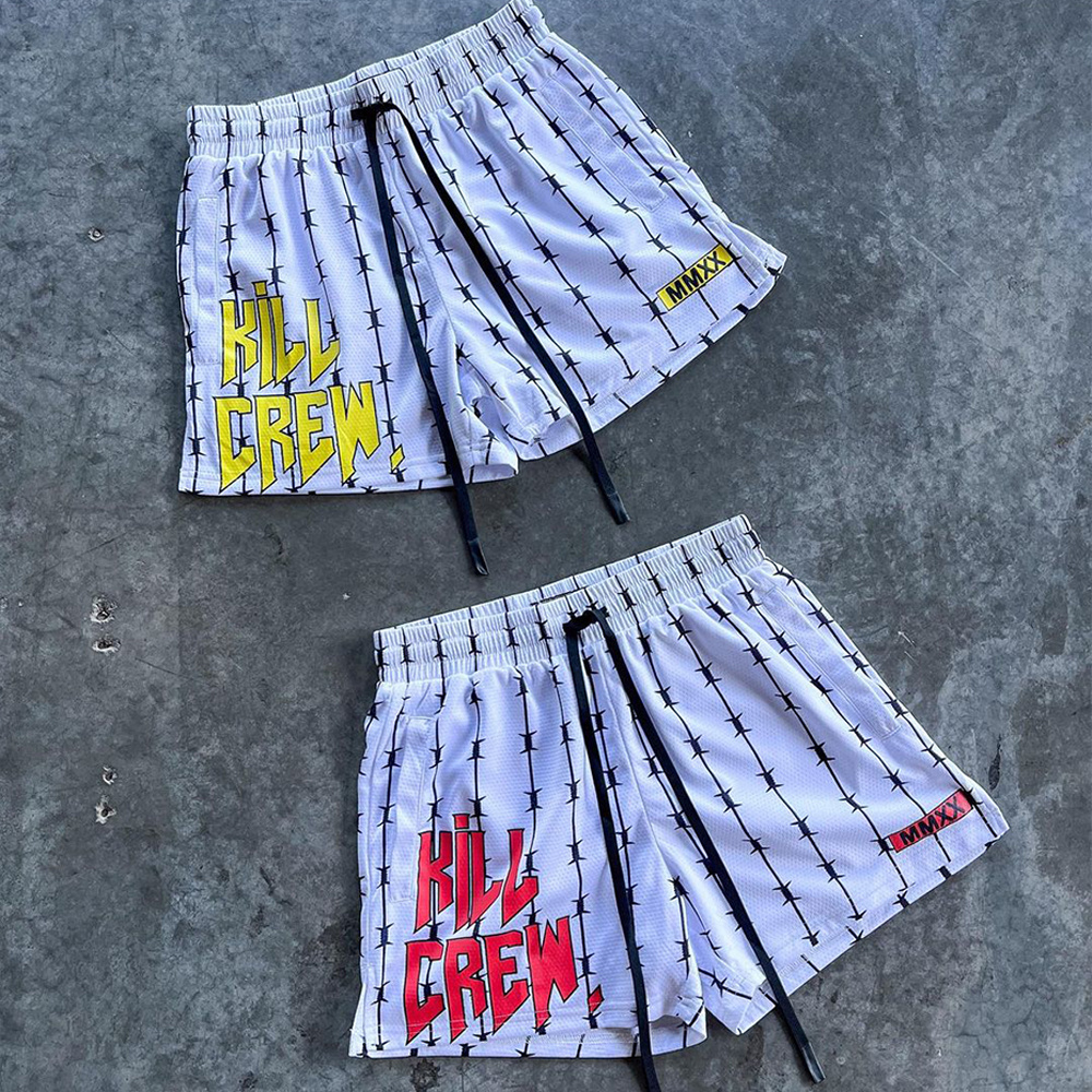 Oem Wholesale Logo Custom Mesh Shorts Polyester 3d Printed Embroidery Women Gym Running Men Custom Mesh Basketball Shorts