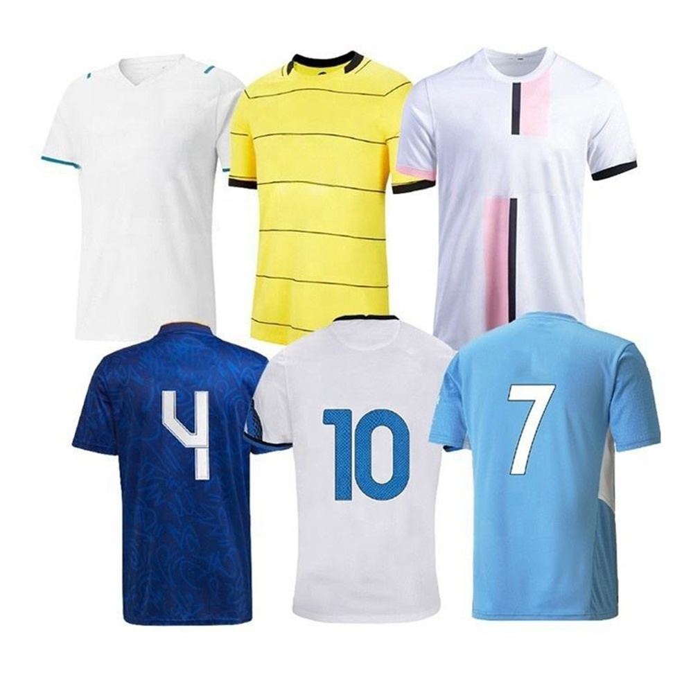 White Soccer Jersey With Rib Collar And Short Sleeve Football Jersey Soccer Training Top Shirt In Best Price