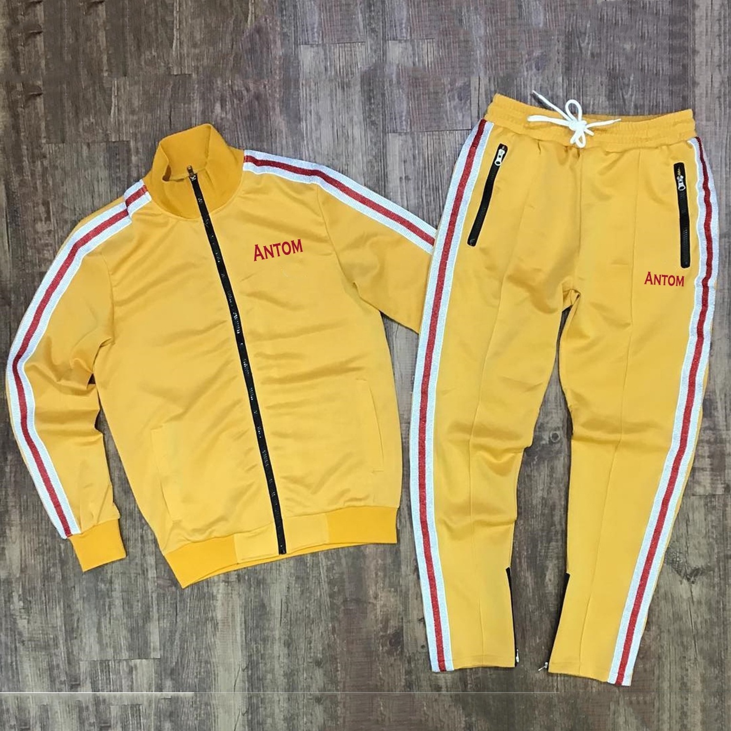 High Quality Plain Tracksuit / Warm Tracksuit / White Tracksuit sweatsuit Jogging suits Made by Antom Enterprises