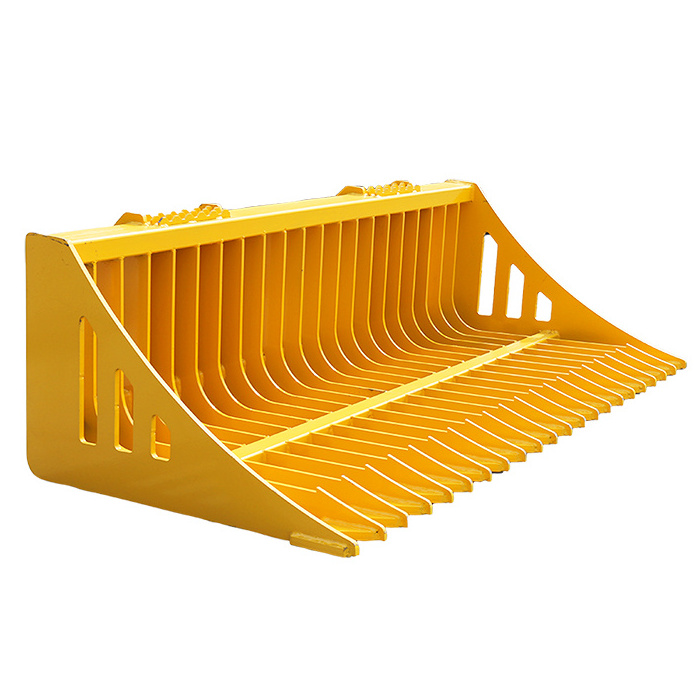 Skid Steer Loader Rock Bucket Skeleton Sieve Bucket For Sale