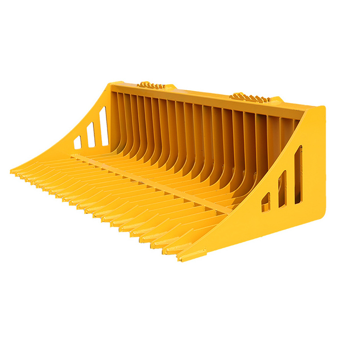 Skid Steer Loader Rock Bucket Skeleton Sieve Bucket For Sale